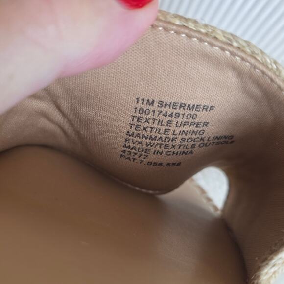 NEW Wild Pair Women Shermer Slide Espadrille Platform Wedge Sandals SZ 11M Ivory - Picture 6 of 6